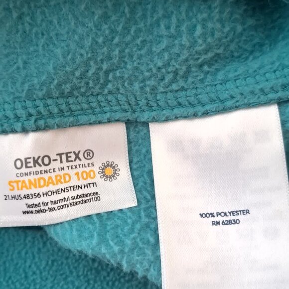 LANDS' END MEDIUM 10-12  Blue Fleece Hoodie Tunic - Picture 13 of 13